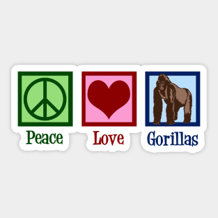 Peace Love Gorillas Sticker
